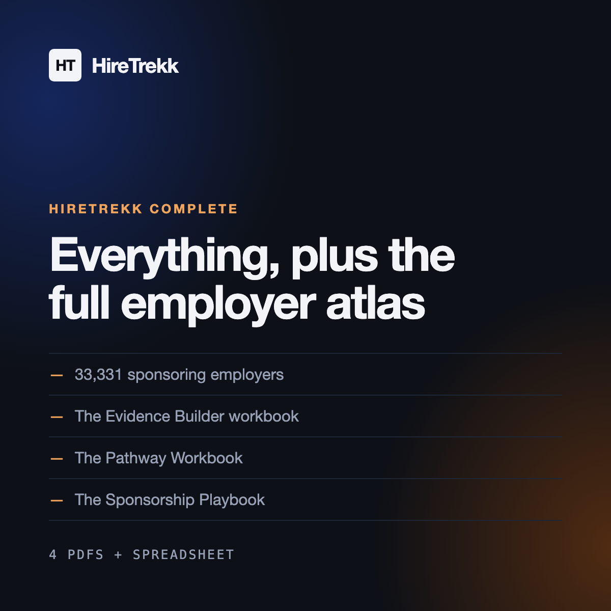 HireTrekk Complete — National Sponsor Atlas + Evidence Builder